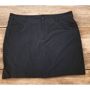 Eddie Bauer Womens Adventurer 2.0‎ Skort Size 14 Black Outdoors Hiking Golf EUC
